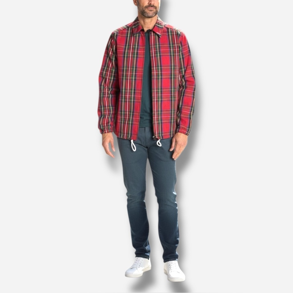 🌸New🌸 WESC Tartan Plaid Zip Coach Jacket S M NWT